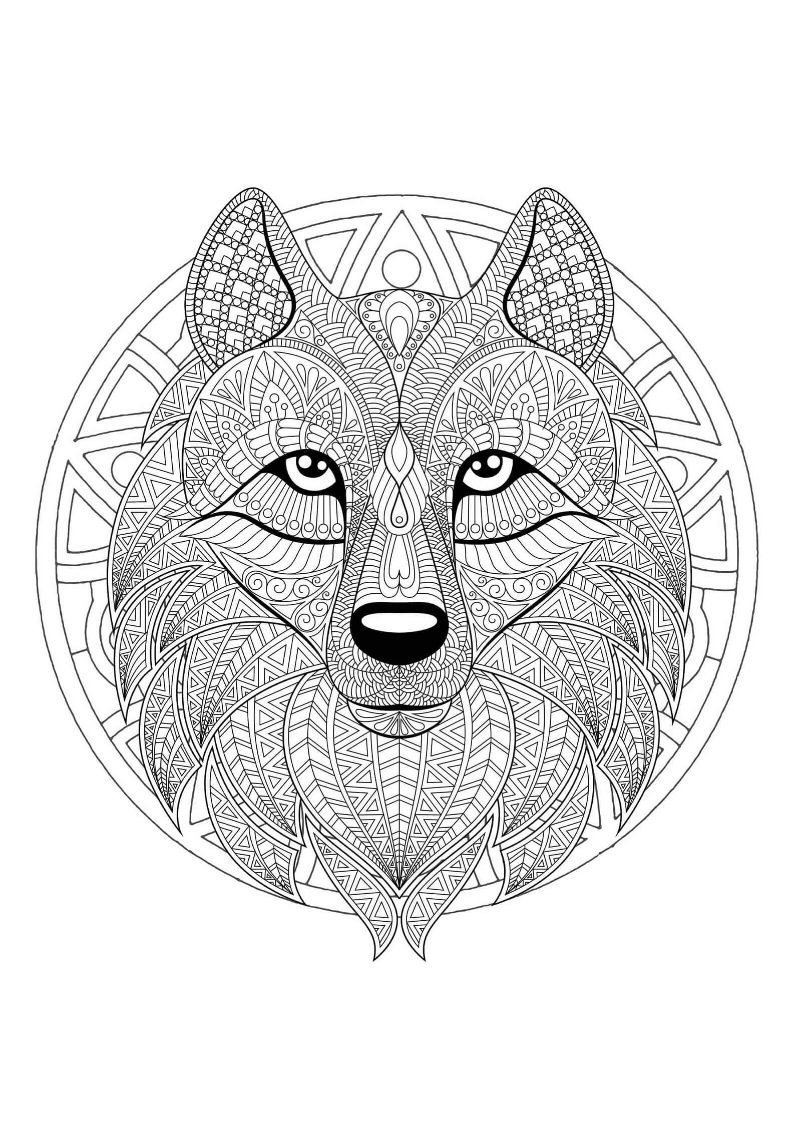 Mandalas Loup 21